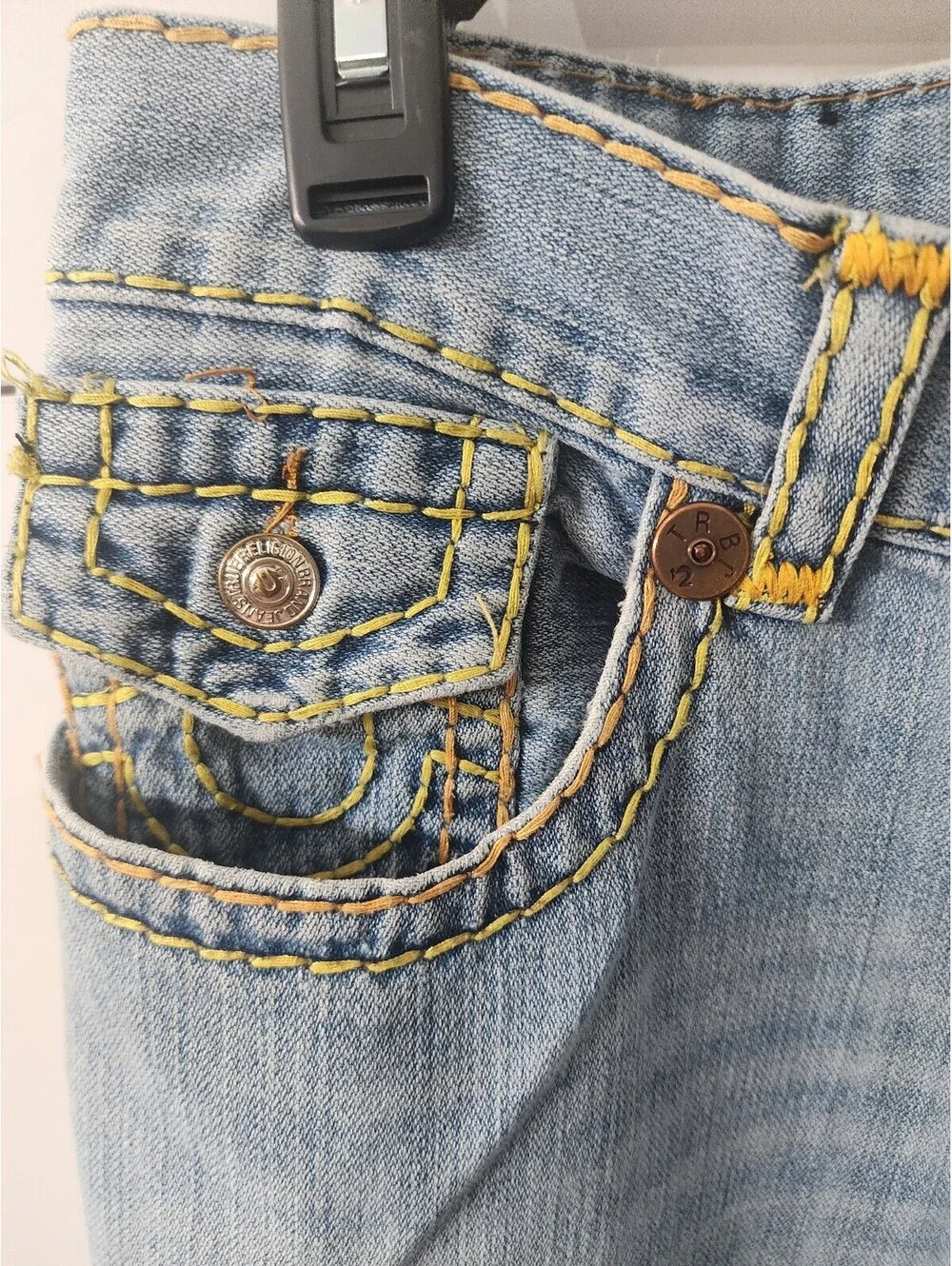 True Religion billy supert Light Wash Denim Jeans Size 36 33L